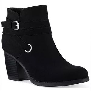 Style & Co Zolaa Block-Heel Black Booties